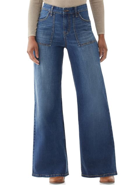 Chanel women's wide leg jeans